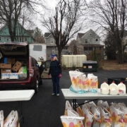 First coronavirus food distribution