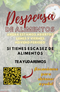 Spanish-language flyer for free food at Kingston HS.