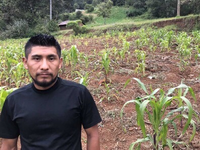 Guatemalan farmer Oscar Lopez. Extended drought has made it almost impossible for him to make a living.