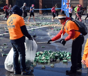 Cleaning up after 2014 New York City Marathon.