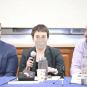 Three panelists at a workshop on asylum held in March 2024 by UIDN.