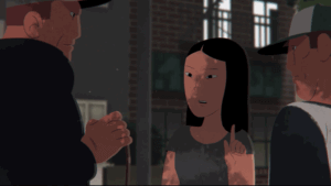 A scene from the Know Your Rights video series